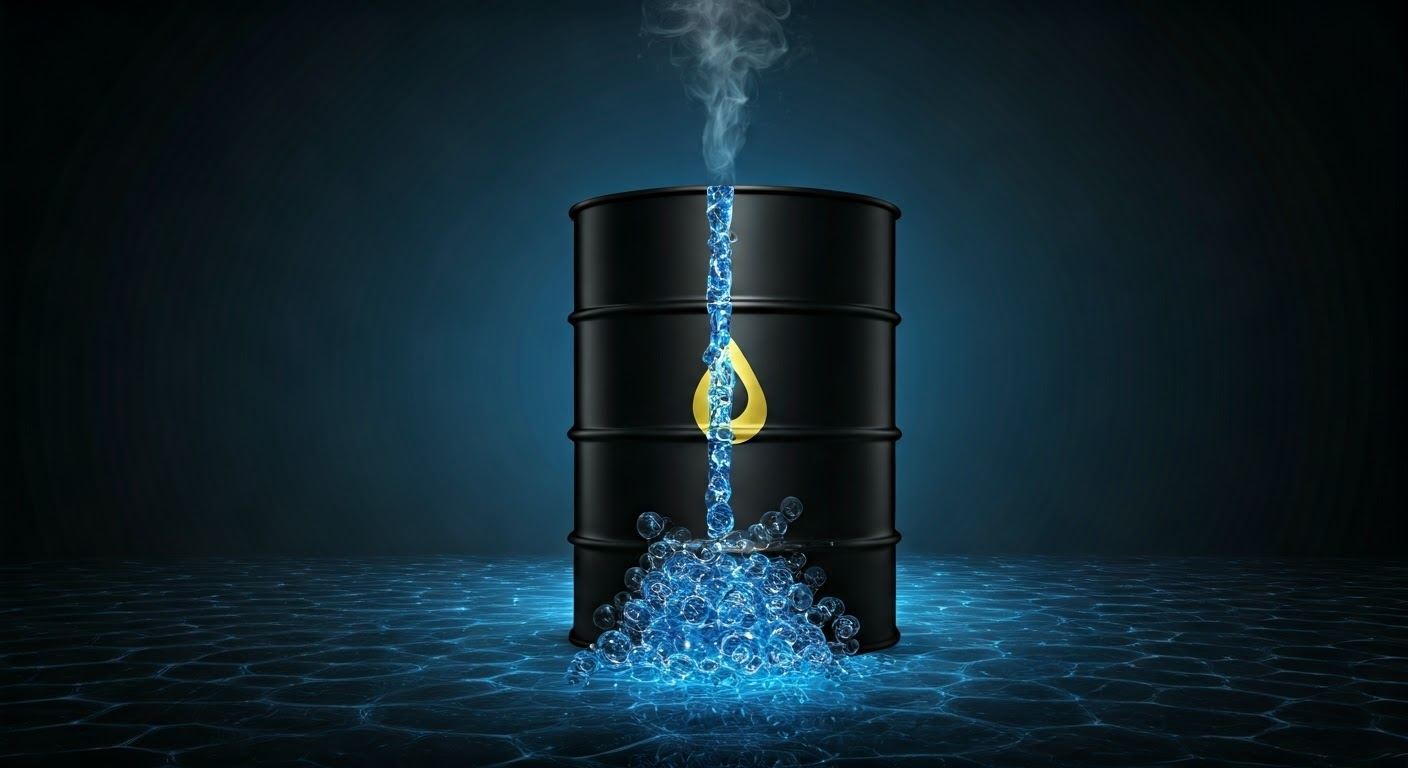 Data symbolically represented as oil.